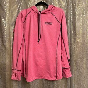 PINK Victorias Secret Hot Pink Heather Active Pullover Sweater Large